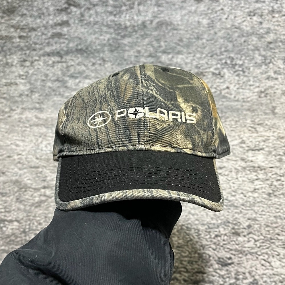 Polaris Camo Hat Strap Back Adjustable Hunting Camouflage Outdoor Cap